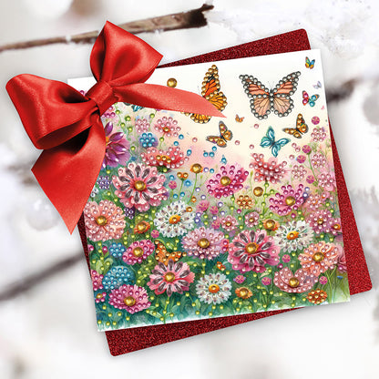 6pcs DIY Diamond Art Greeting Cards 5D Rhinestone Arts Greetings Birthday Card