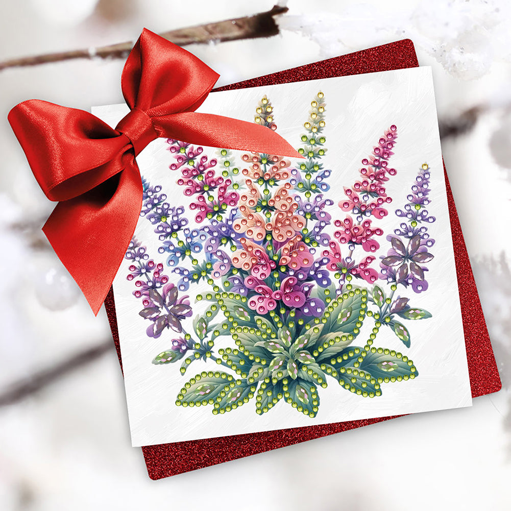 6pcs DIY Diamond Art Greeting Cards 5D Rhinestone Arts Greetings Birthday Card