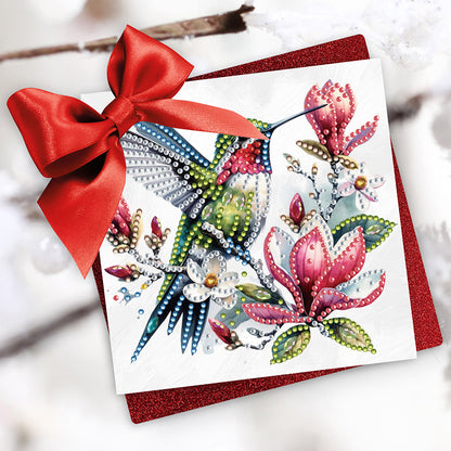 6pcs DIY Diamond Art Greeting Cards 5D Rhinestone Arts Greetings Birthday Card