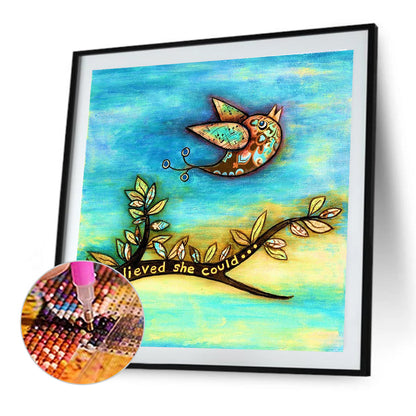 Diamond Painting - Full Round - Birds On Branches (30*30CM)