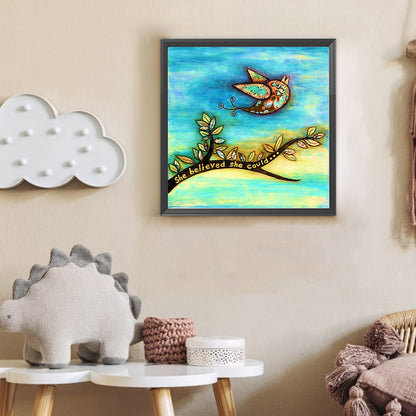 Diamond Painting - Full Round - Birds On Branches (30*30CM)