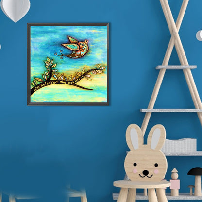 Diamond Painting - Full Round - Birds On Branches (30*30CM)