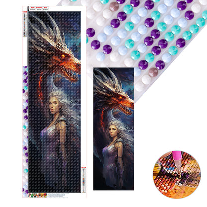 Diamond Painting - Full Round - Dragon And Girl (30*90CM)