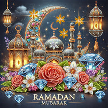 Load image into Gallery viewer, Diamond Painting - Partial Special Shaped - Ramadan Castle Crescent Moon (30*30CM)
