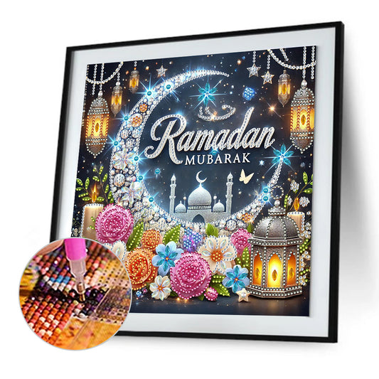 Diamond Painting - Partial Special Shaped - Ramadan Flower Castle (30*30CM)
