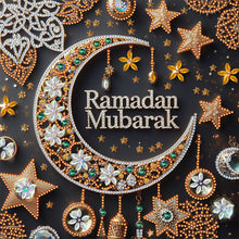 Load image into Gallery viewer, Diamond Painting - Partial Special Shaped - Ramadan Crescent Moon Stars (30*30CM)
