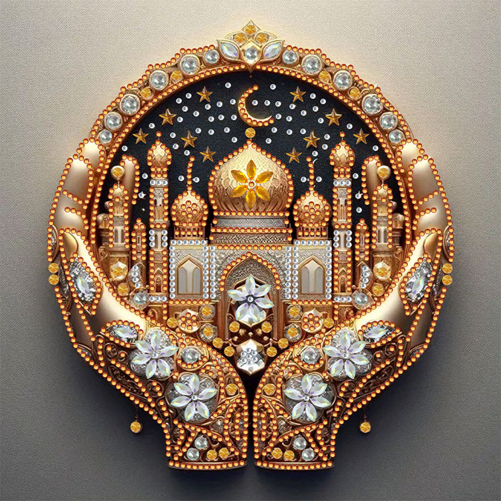 Diamond Painting - Partial Special Shaped - Holding Castle (30*30CM)