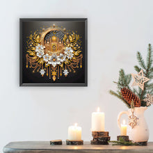 Load image into Gallery viewer, Diamond Painting - Partial Special Shaped - Flower Crescent Moon (30*30CM)
