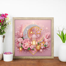Load image into Gallery viewer, Diamond Painting - Partial Special Shaped - Light Feather Crescent Moon (30*30CM)
