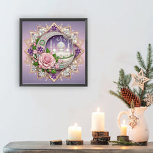 Load image into Gallery viewer, Diamond Painting - Partial Special Shaped - Crescent Moon In Flowers (30*30CM)
