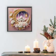 Load image into Gallery viewer, Diamond Painting - Partial Special Shaped - Crescent Moon In Stars (30*30CM)
