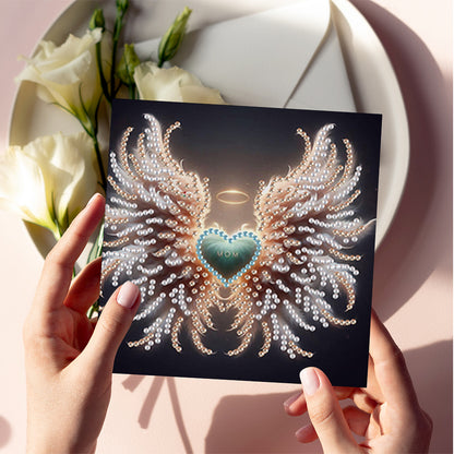 6Pcs 5D DIY Diamond Painting Greeting Card with Envelope Gift for Mothers Day