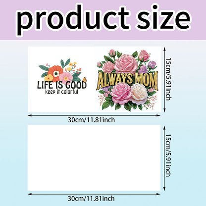 6Pcs 5D DIY Diamond Painting Greeting Card with Envelope Gift for Mothers Day