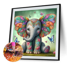 Load image into Gallery viewer, Diamond Painting - Full Round - Elephant With Butterfly (30*30CM)

