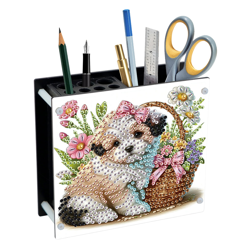 Acrylic Special Shape Diamond Painting Pencil Holder Desktop Ornaments Organizer