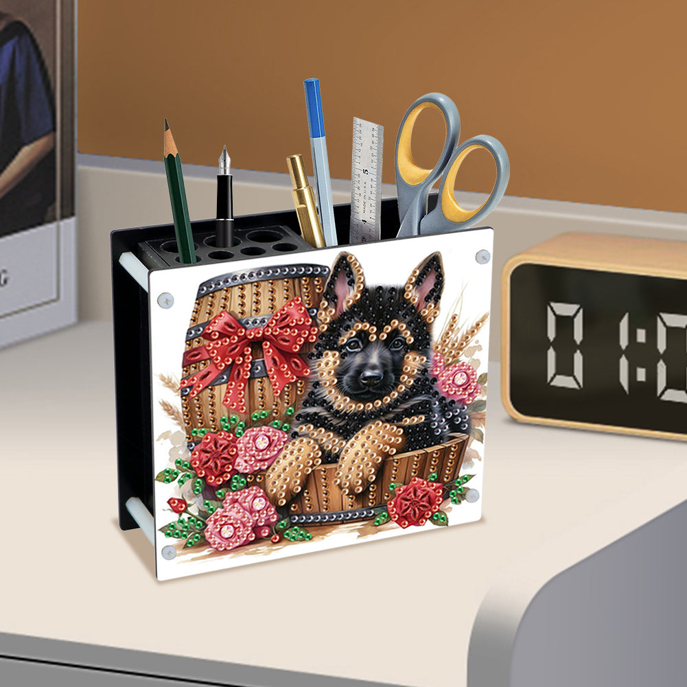 Acrylic Special Shape Diamond Painting Pencil Holder Desktop Ornaments Organizer