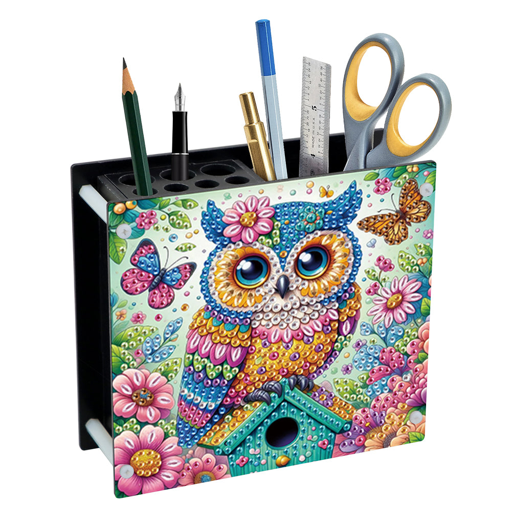 Acrylic Special Shape Diamond Painting Pencil Holder Desktop Ornaments Organizer