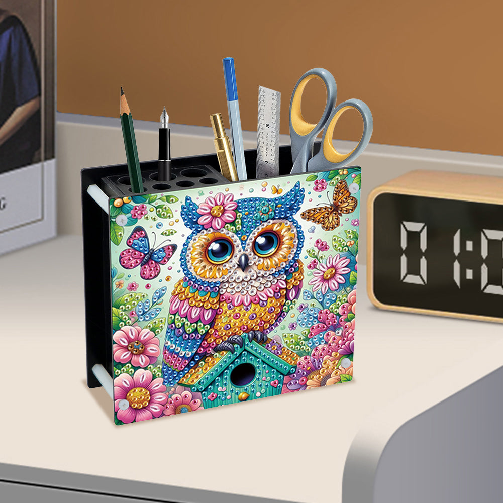 Acrylic Special Shape Diamond Painting Pencil Holder Desktop Ornaments Organizer