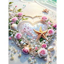 Load image into Gallery viewer, Diamond Painting - Full Round - Rose Starfish Heart (30*40CM)
