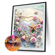 Load image into Gallery viewer, Diamond Painting - Full Round - Rose Starfish Heart (30*40CM)
