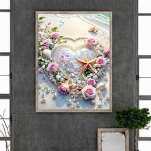 Load image into Gallery viewer, Diamond Painting - Full Round - Rose Starfish Heart (30*40CM)
