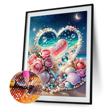 Load image into Gallery viewer, Diamond Painting - Full Round - Rose Pearl Heart (30*40CM)
