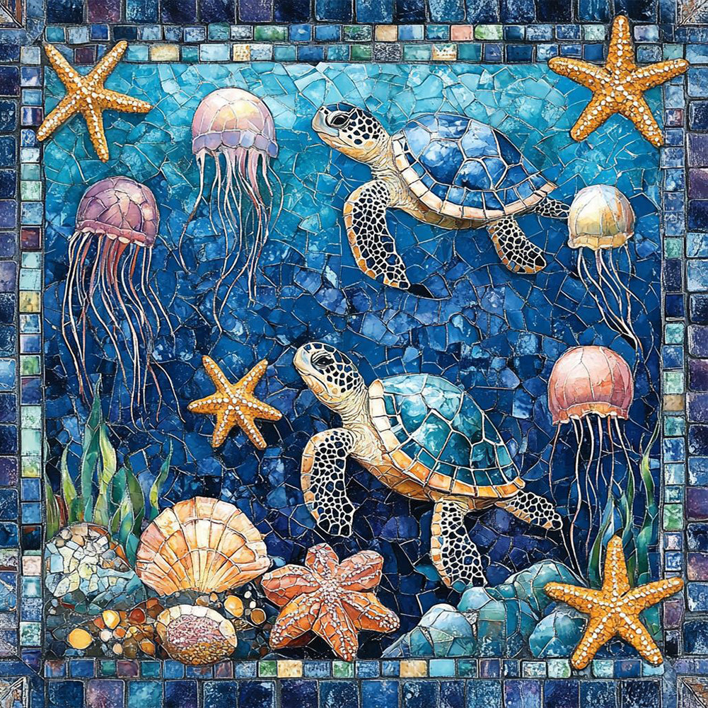Diamond Painting - Full Round - Undersea Creatures (40*40CM)