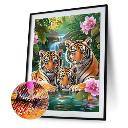 Diamond Painting - Full Round - Three Tigers (30*40CM)