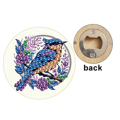 Wooden PET Animals 5D DIY Diamond Art Magnets Bottle Opener Crafts for Beginners