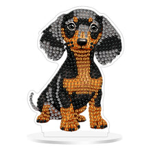 Load image into Gallery viewer, 2Pcs Acrylic Special Shaped Cute Dachshund Desktop Diamond Art Kits for Beginner
