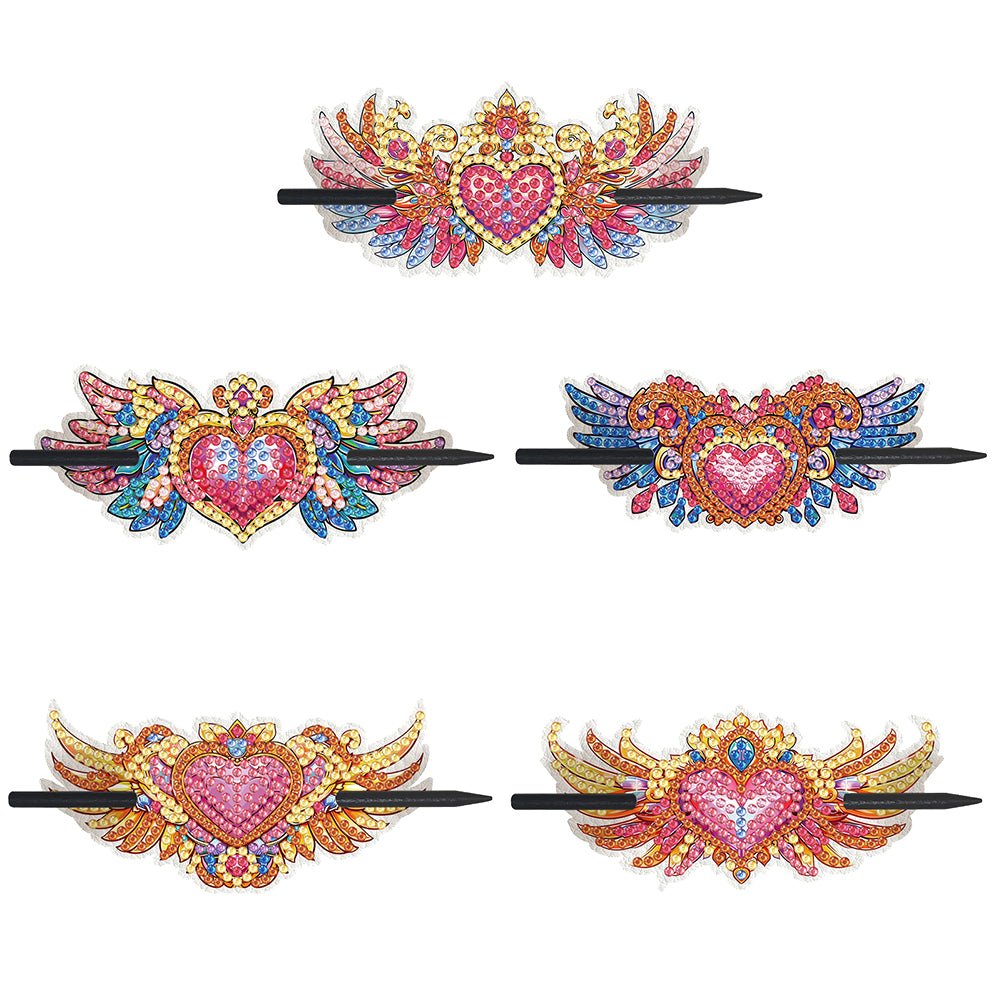 PU Diamond Painting Hairpin Bow Diamond Headware Handmade Hair Sticks for Ladies