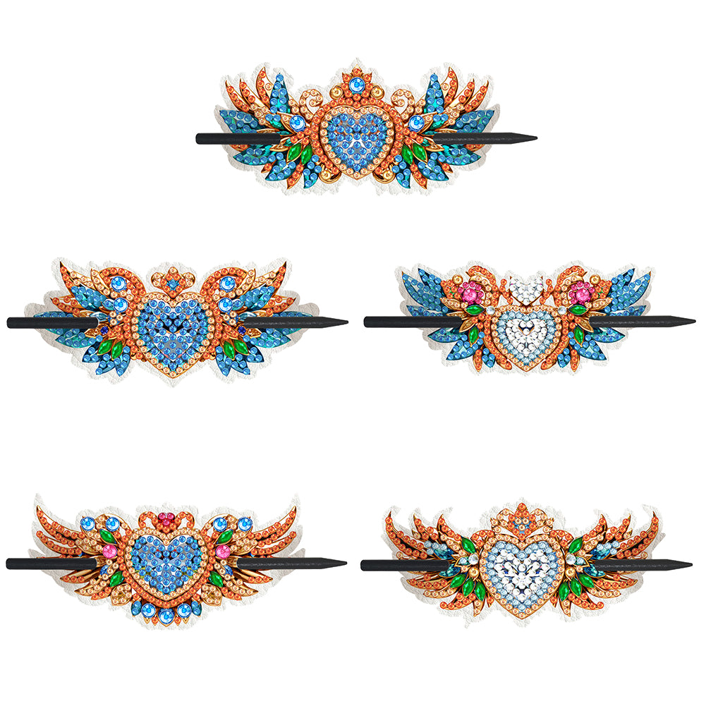 PU Diamond Painting Hairpin Bow Diamond Headware Handmade Hair Sticks for Ladies