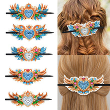Load image into Gallery viewer, PU Diamond Painting Hairpin Bow Diamond Headware Handmade Hair Sticks for Ladies
