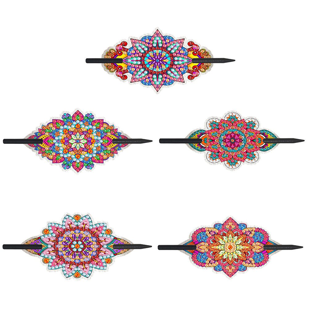 PU Diamond Painting Hairpin Bow Diamond Headware Handmade Hair Sticks for Ladies