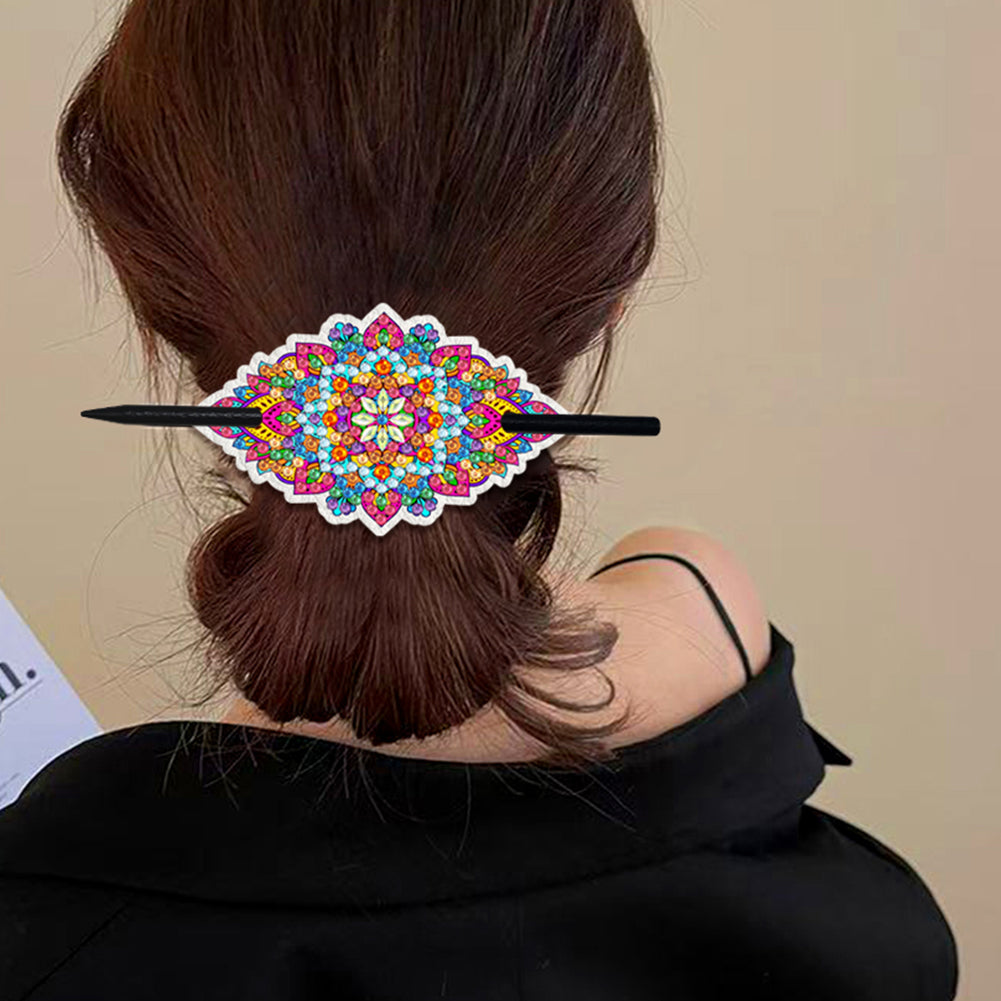 PU Diamond Painting Hairpin Bow Diamond Headware Handmade Hair Sticks for Ladies