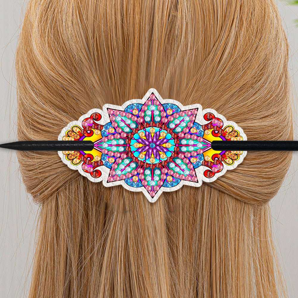 PU Diamond Painting Hairpin Bow Diamond Headware Handmade Hair Sticks for Ladies