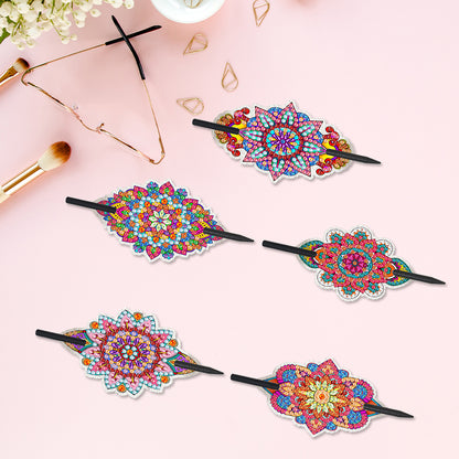 PU Diamond Painting Hairpin Bow Diamond Headware Handmade Hair Sticks for Ladies