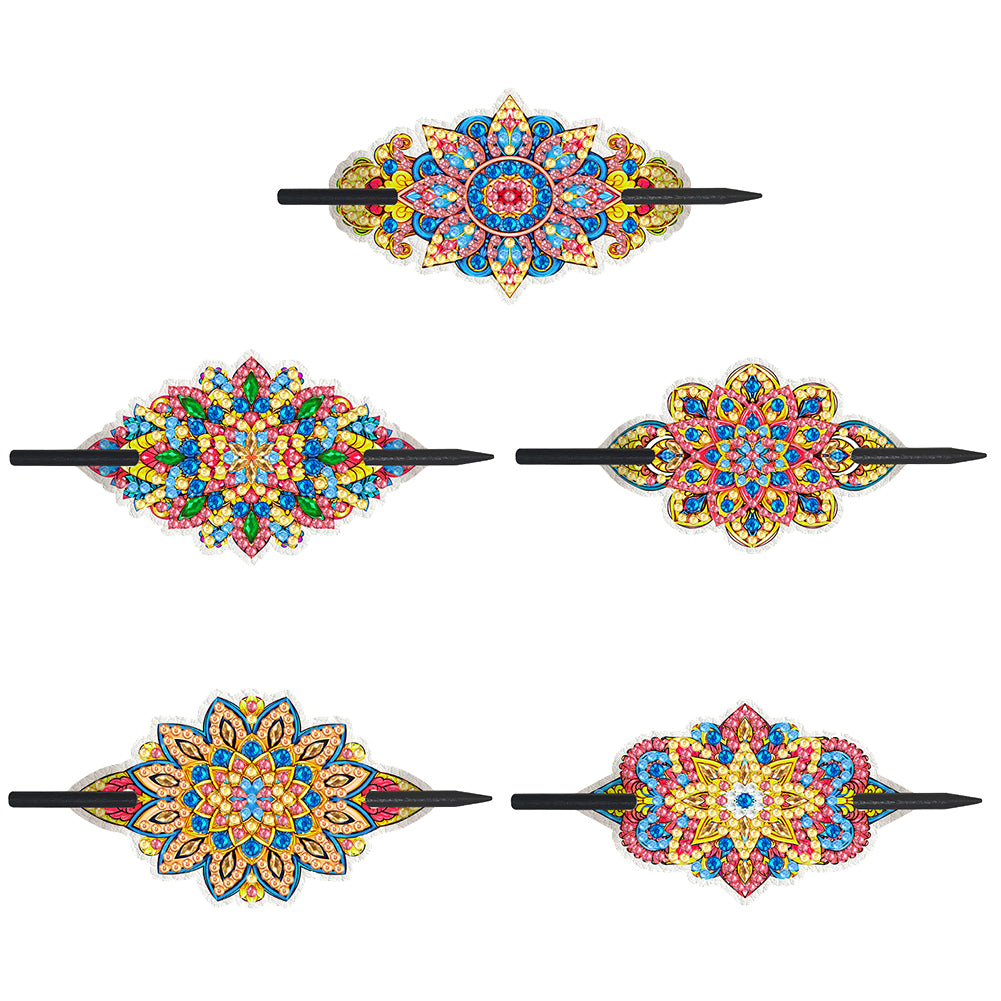 PU Diamond Painting Hairpin Bow Diamond Headware Handmade Hair Sticks for Ladies