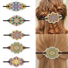 Load image into Gallery viewer, PU Diamond Painting Hairpin Bow Diamond Headware Handmade Hair Sticks for Ladies
