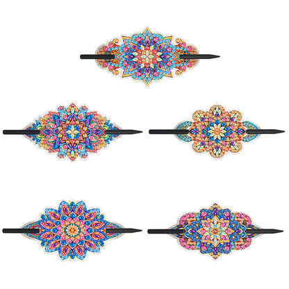 PU Diamond Painting Hairpin Bow Diamond Headware Handmade Hair Sticks for Ladies