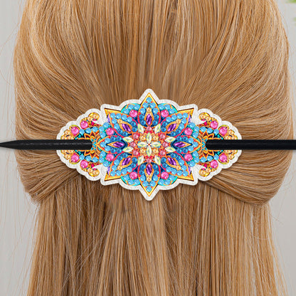 PU Diamond Painting Hairpin Bow Diamond Headware Handmade Hair Sticks for Ladies