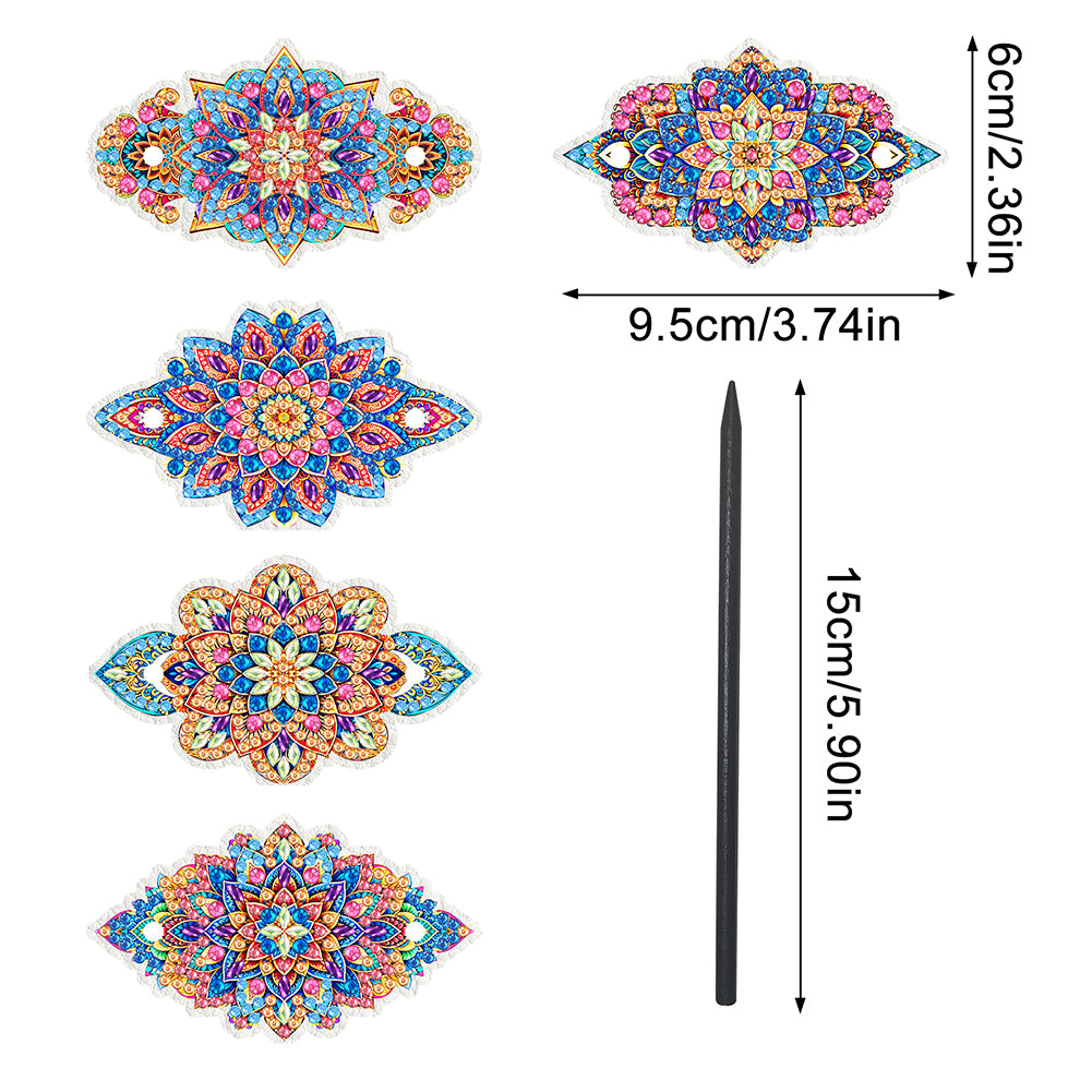 PU Diamond Painting Hairpin Bow Diamond Headware Handmade Hair Sticks for Ladies
