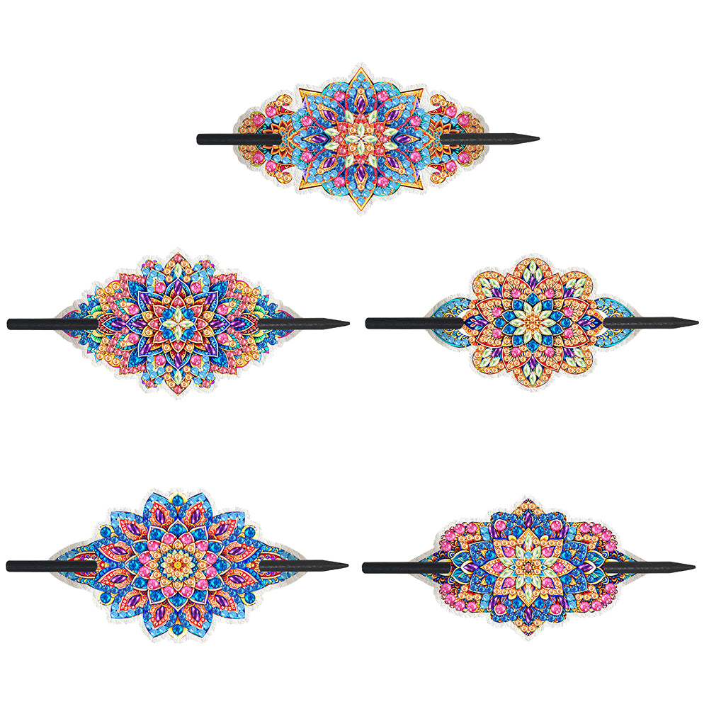 PU Diamond Painting Hairpin Bow Diamond Headware Handmade Hair Sticks for Ladies