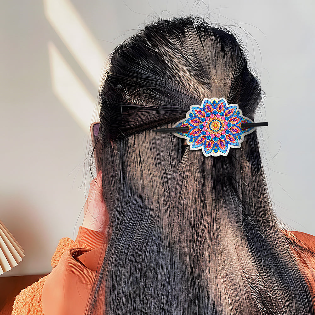 PU Diamond Painting Hairpin Bow Diamond Headware Handmade Hair Sticks for Ladies