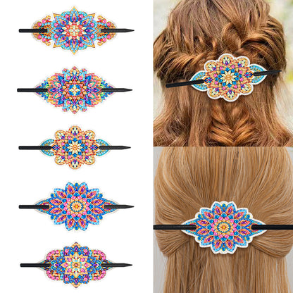 PU Diamond Painting Hairpin Bow Diamond Headware Handmade Hair Sticks for Ladies