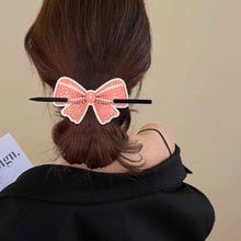 Load image into Gallery viewer, PU Diamond Painting Hairpin Bow Diamond Headware Handmade Hair Sticks for Ladies
