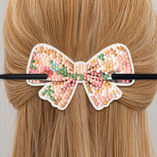 Load image into Gallery viewer, PU Diamond Painting Hairpin Bow Diamond Headware Handmade Hair Sticks for Ladies
