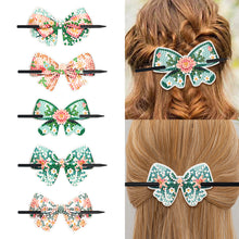 Load image into Gallery viewer, PU Diamond Painting Hairpin Bow Diamond Headware Handmade Hair Sticks for Ladies
