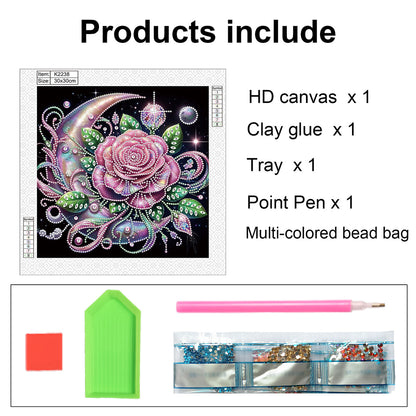 Diamond Painting - Partial Special Shaped - Flower (30*30CM)
