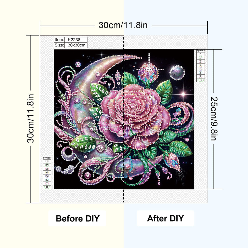 Diamond Painting - Partial Special Shaped - Flower (30*30CM)